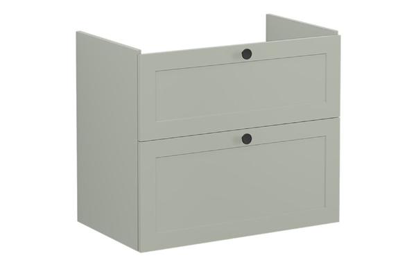VitrA Root Classic 80cm 2 Drawer Washbasin Unit - Matt Retro Green